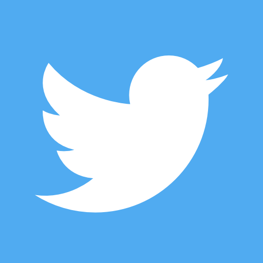 Blue twitter logo with a white bird